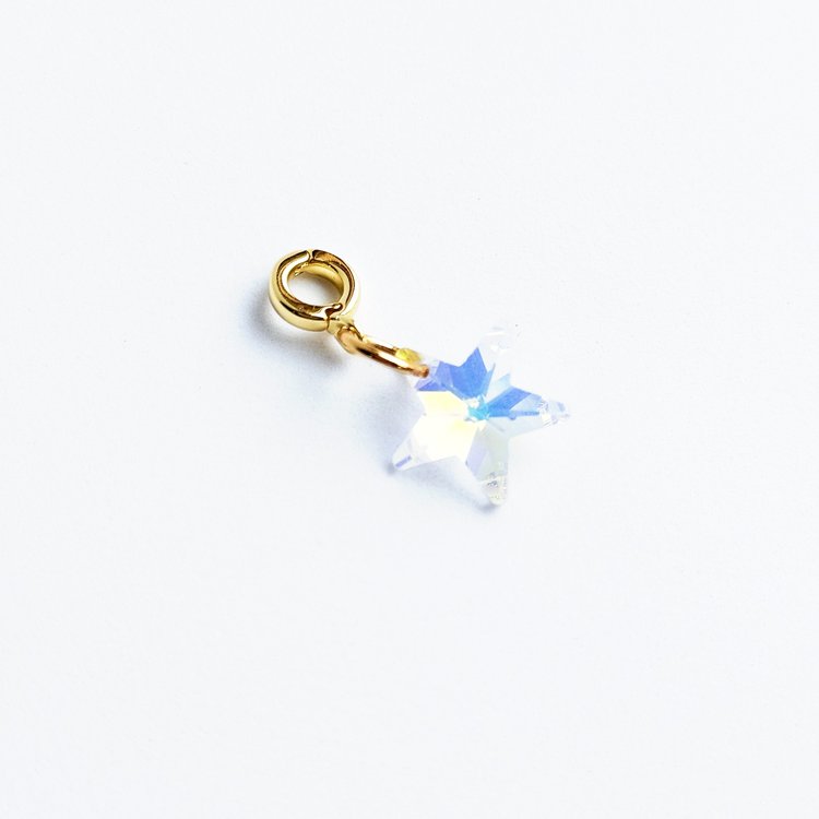 Crystal Star Lock Charm