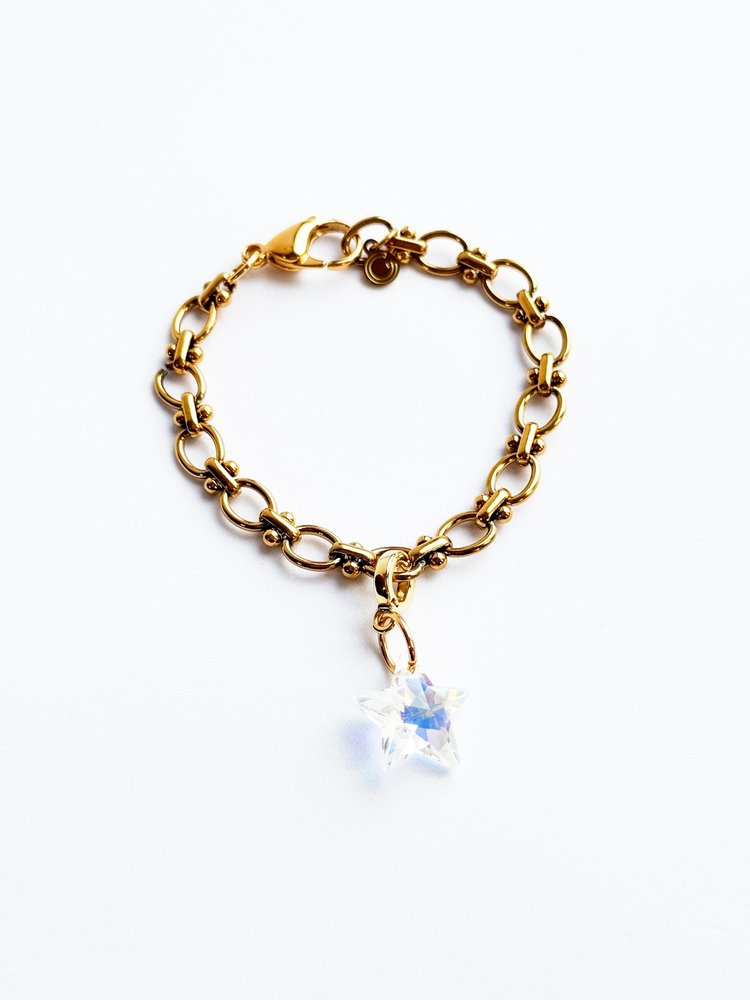 Crystal Star Lock Charm