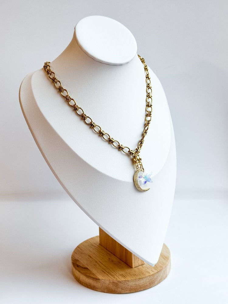 Crystal Star Lock Charm