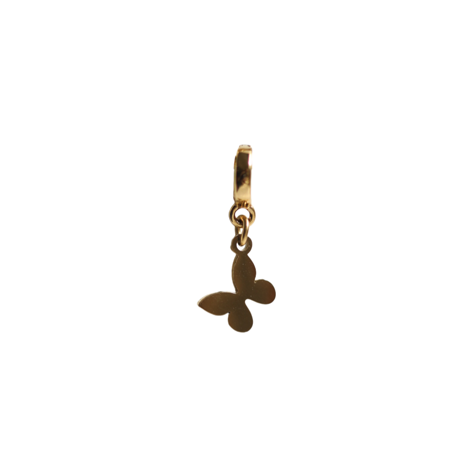 Gold Butterfly Lock Charm