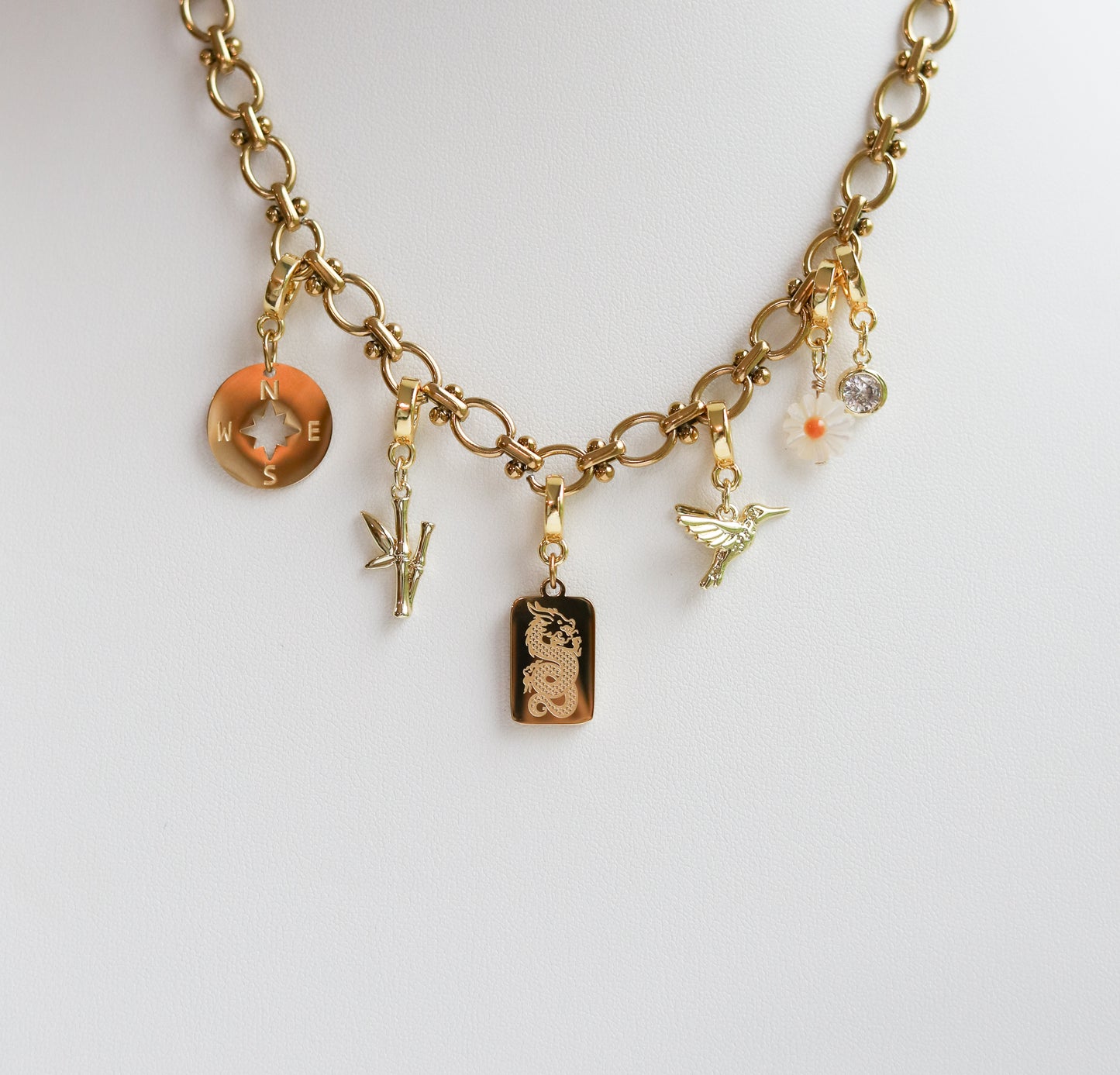 Bezel Dot Lock Charm